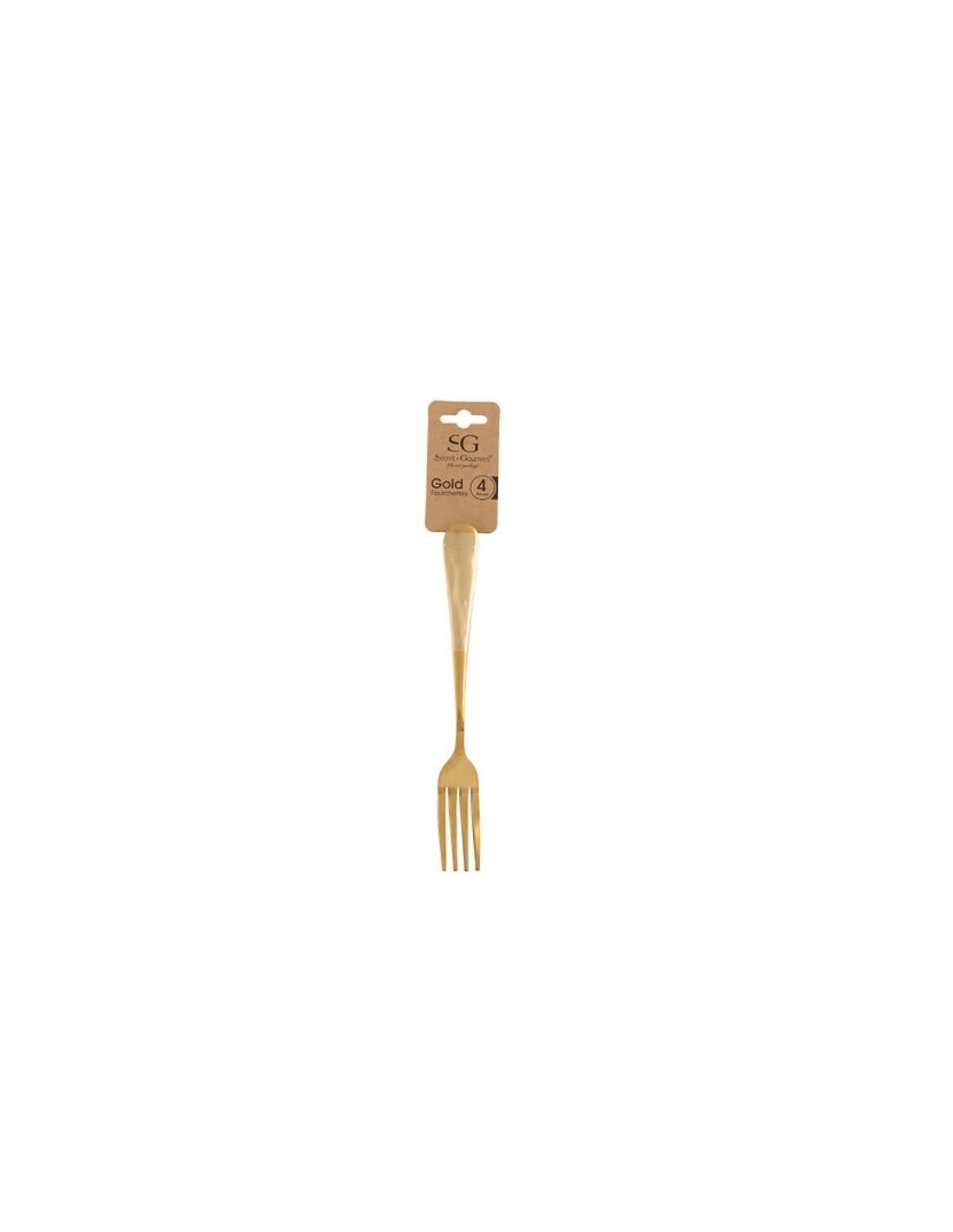 Set 4 forchette in acciaio inox Gold