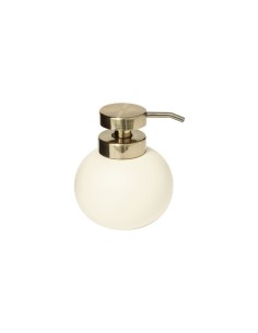 Dosatore Sapone “Duo” Avorio in Poli Resina, 12,2x10,1x10,1 cm