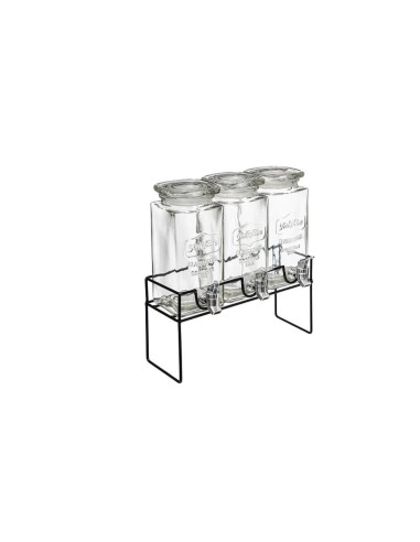 Dispenser moderno in legno 3 x 1,5 L Secret de Gourmet