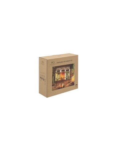 Dispenser moderno in legno 3 x 1,5 L Secret de Gourmet