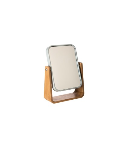 Specchio Natureo 16 cm x 22 cm, cornice in bambù, dimensioni L. 16 x H. 22 x P. 6 cm, stile naturale, bagno, camera da letto