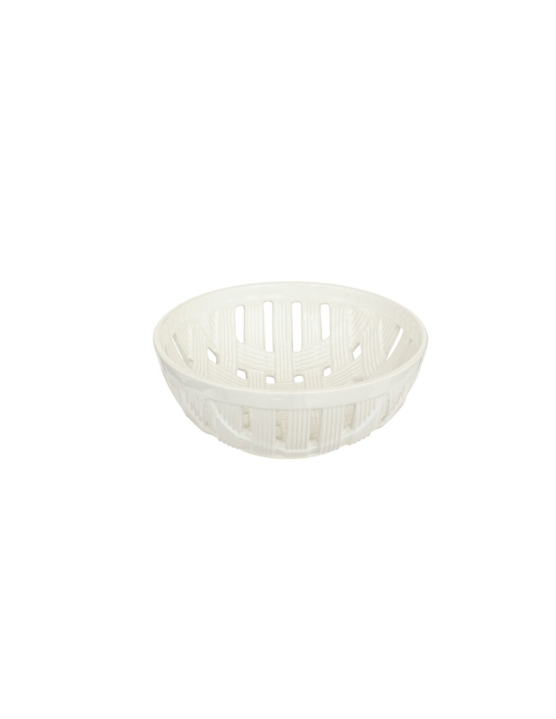 CESTINO PORTAFRUTTA 196509 CERAMICA 25X10CM BIANCO