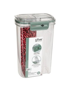 Barattolo ermetico 203021 1,6LT con beccuccio, plastica, 14,2x10,6x22,4 cm, pratico per alimenti