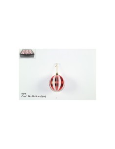 CONF 9 SFERE 937552 PLASTICA D8CM ROSSO/BIANCO