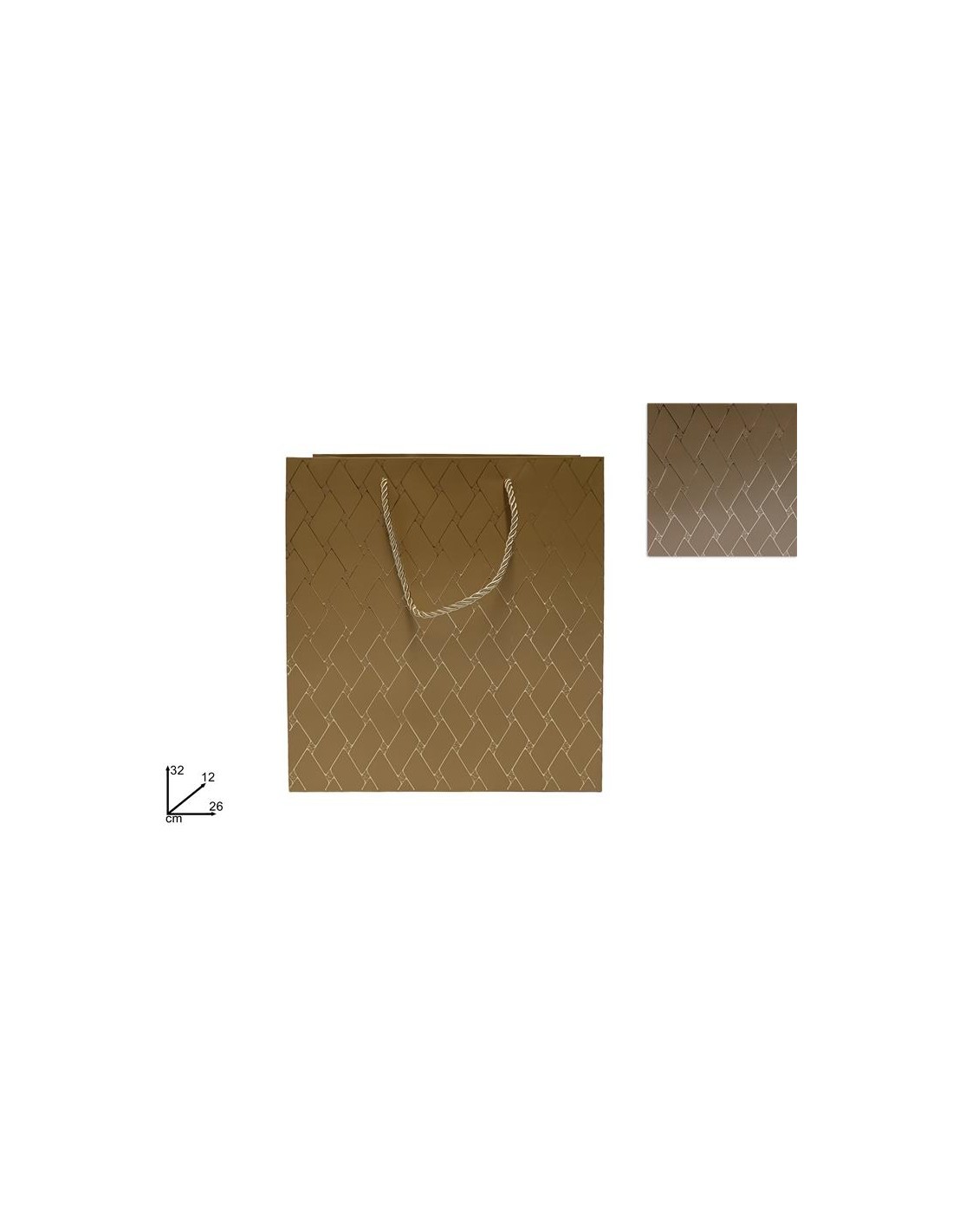 BUSTA REGALO 280585 26X32X12CM ORO