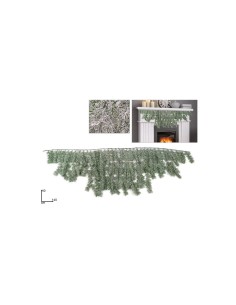 GHIRLANDA 282572 FESTONE RAMI INNEVATI 140CM