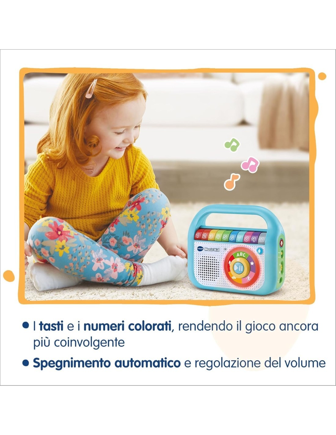 VTech Music’Kid dello Zecchino d’Oro - Lettore MP3 Bambini 2-6 Anni con 40 Brani