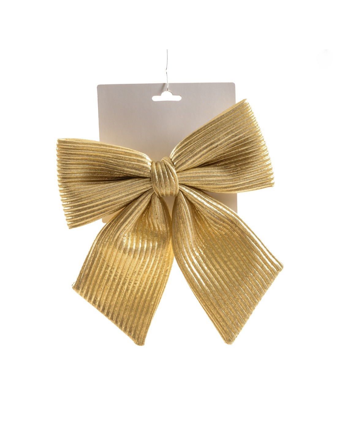 Fiocco imbottito di Natale in poliestere oro 22x22 cm, La magia di natale per porte, finestre e decorazioni festive