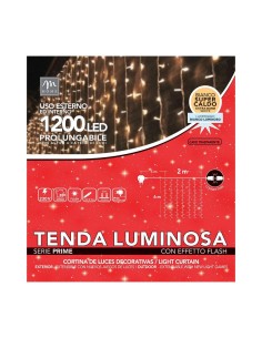 TENDA LUMINOSA 1200LED BIANCO SUPERCALDO DA ESTERNO 2X6MT