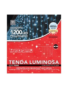 TENDA LUMINOSA 1200LED BIANCO FREDDO DA ESTERNO 2X6MT