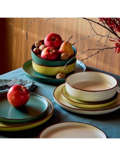Tognana Ardenne, Servizio Piatti 6 Persone, 18 Pezzi, Stoneware, Multicolor, Piatti Piani 26,5cm, Fondi 18,5cm, Dessert 20,5cm