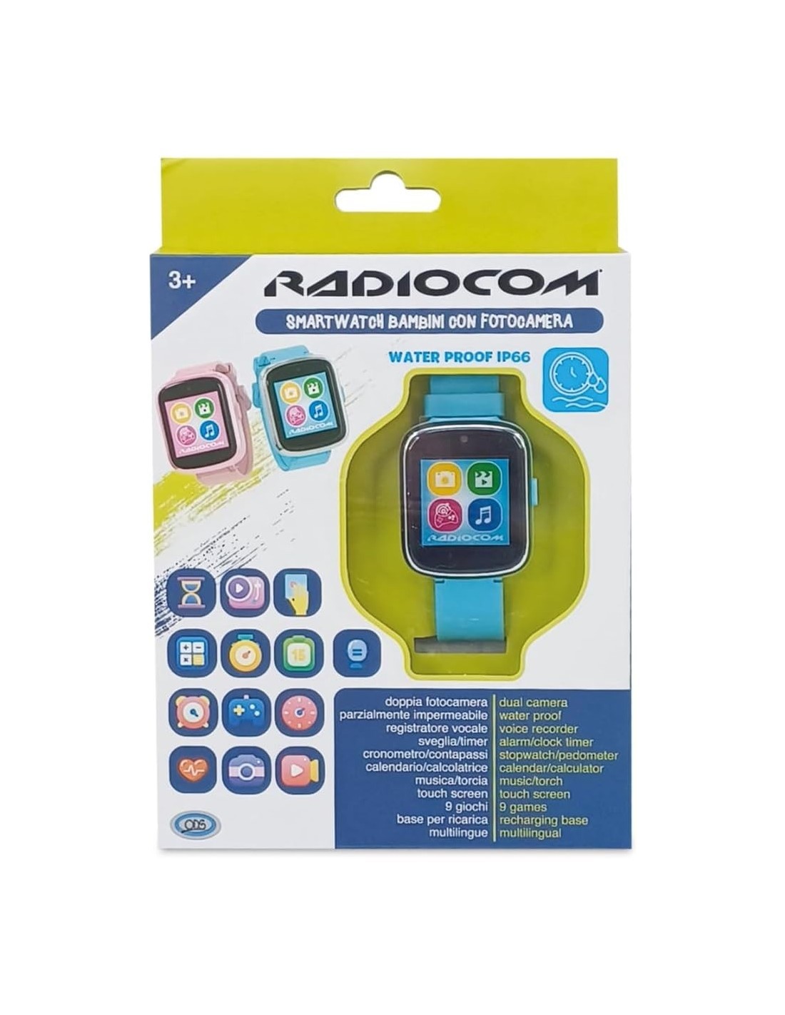OROLOGIO SMARTWATCH CON CAMERA 128MB PER BAMBINI RADIOCOM 35905 COLORE ASSORTITO