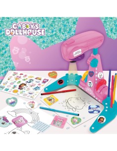 GABBY’S DOLLHOUSE, PROJECTOR DRAWING SCHOOL, 44X31X8 CM, KIT DISEGNO, PROIETTORE LED, BAMBINI 4+, LISCIANI GIOCHI