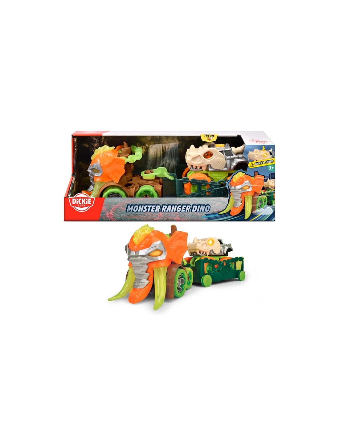 VEICOLO 203755005 MONSTER RANGER DINO 32CM LUCI E SUONI