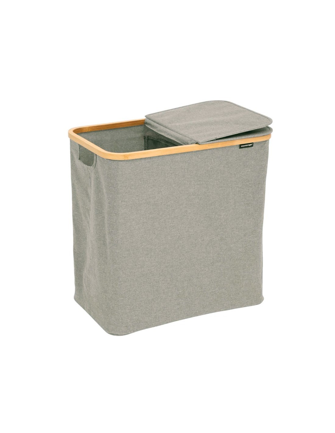 Portabiancheria 2 posti 53x33x54 cm, tessuto resistente, capiente, cesto organizer,  pratico, design salvaspazio