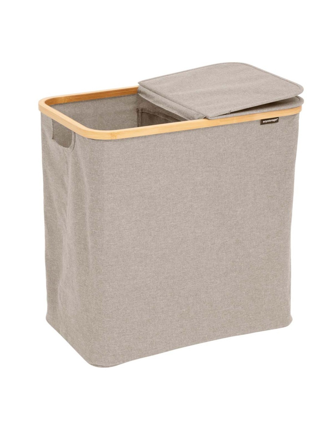 Portabiancheria 2 posti 53x33x54 cm, tessuto resistente, capiente, cesto organizer,  pratico, design salvaspazio