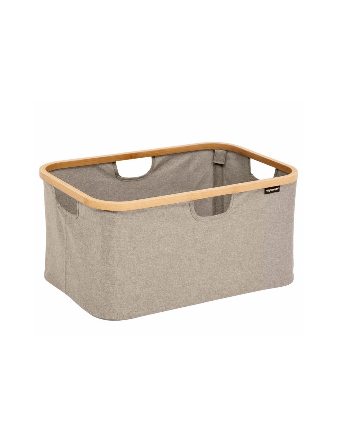 Cestino portaoggetti pieghevole 57x37x27 cm, poliestere e bambù, contenitore salvaspazio, cestino organizer, pieghevole, pratico