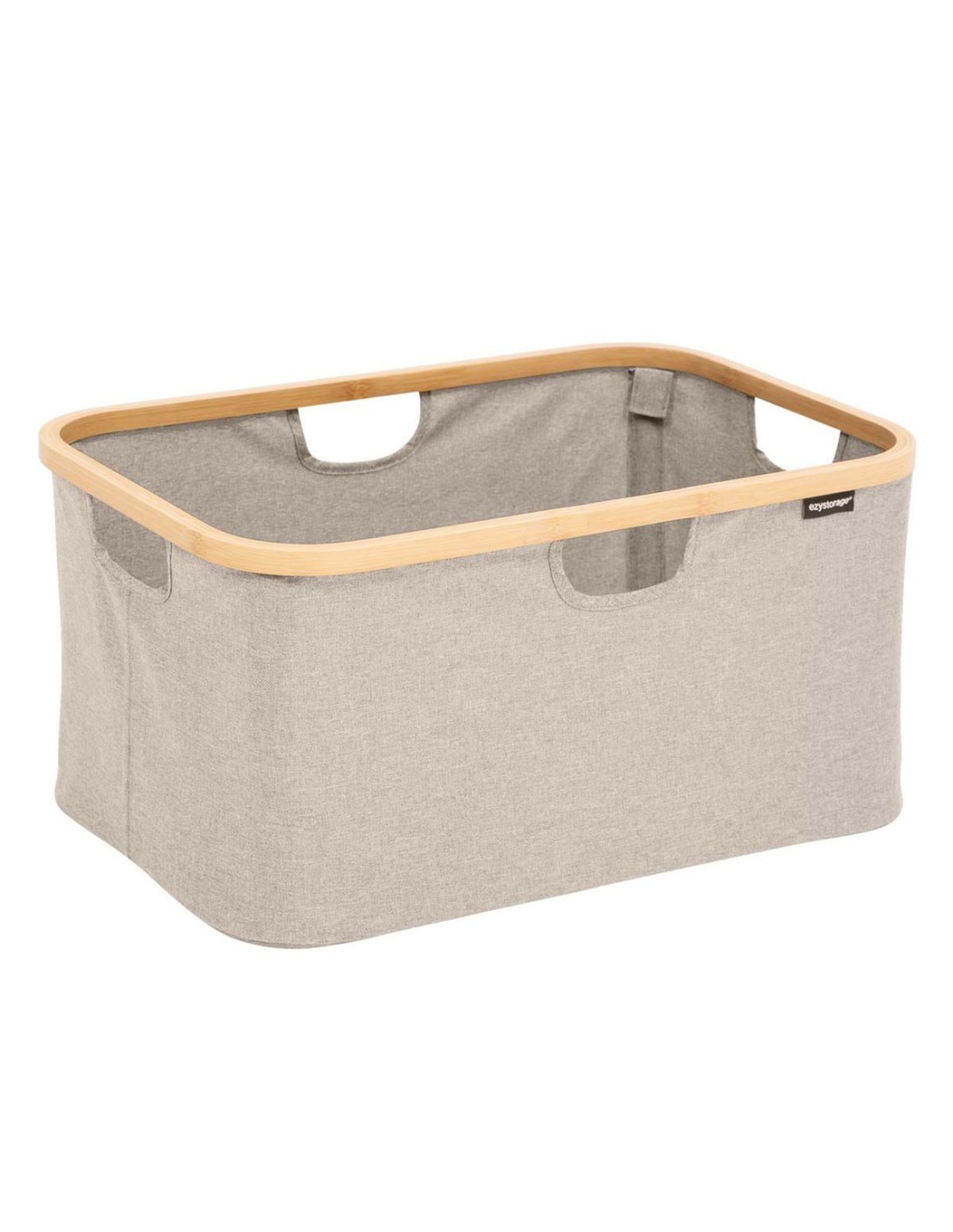 Cestino portaoggetti pieghevole 57x37x27 cm, poliestere e bambù, contenitore salvaspazio, cestino organizer, pieghevole, pratico