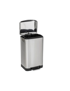 Ariane bidone per rifiuti in acciaio inox 20 litri, dimensioni L. 53,3 x l. 30 x h. 30 cm, resistente, moderno, bagno, cucina