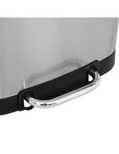Ariane bidone per rifiuti in acciaio inox 20 litri, dimensioni L. 53,3 x l. 30 x h. 30 cm, resistente, moderno, bagno, cucina