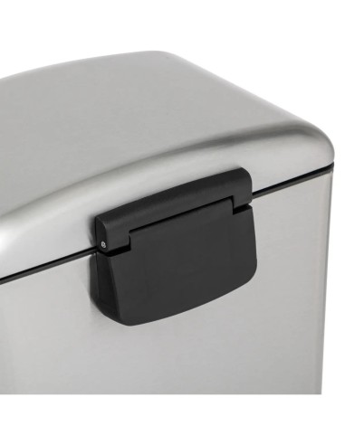 Ariane bidone per rifiuti in acciaio inox 20 litri, dimensioni L. 53,3 x l. 30 x h. 30 cm, resistente, moderno, bagno, cucina