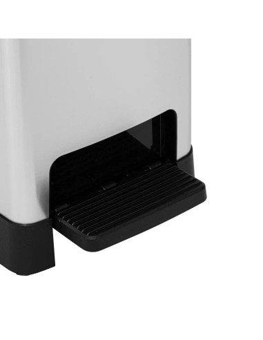 Bidone della spazzatura sottile 40 litri in plastica grigia, dimensioni L. 39 x P. 23,5 x A. 59 cm, leggero, resistente