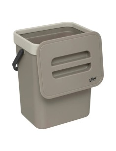 Bidone per il compost 5 litri in plastica color talpa, dimensioni L. 24,5 x P. 18,7 x H. 14,5 cm, leggero, ecologico, pratico 2