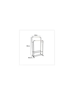Appendiabiti doppio Artemis, dimensioni L. 80 x P. 50 x H. 150 cm, pratico e funzionale, peso 3,5 kg 2