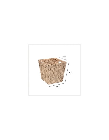 Cesta naturale 31x31 cm, dimensioni L. 31 x D. 31 x H. 31 cm, peso 0,575 kg, ideale per organizzazione e decorazione