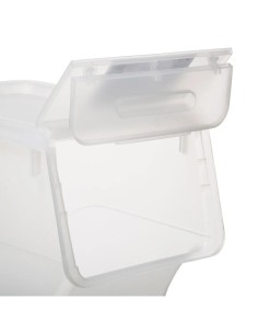 Scatola con apertura frontale 24L, dimensioni L. 28,5 x P. 45,5 x H. 31 cm, pratica e salvaspazio, ideale per organizzare casa