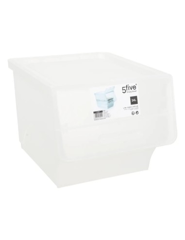 Box con apertura frontale 34L, dimensioni L. 38 x P. 45,5 x H. 31 cm, pratico e spazioso, ideale per organizzazione domestica