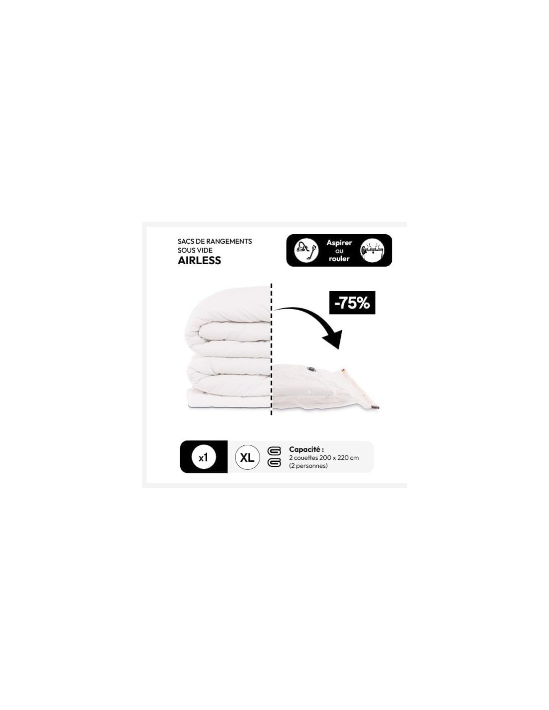 5five Borsa per Compressore Air-Flat 120x90 cm – Trasparente