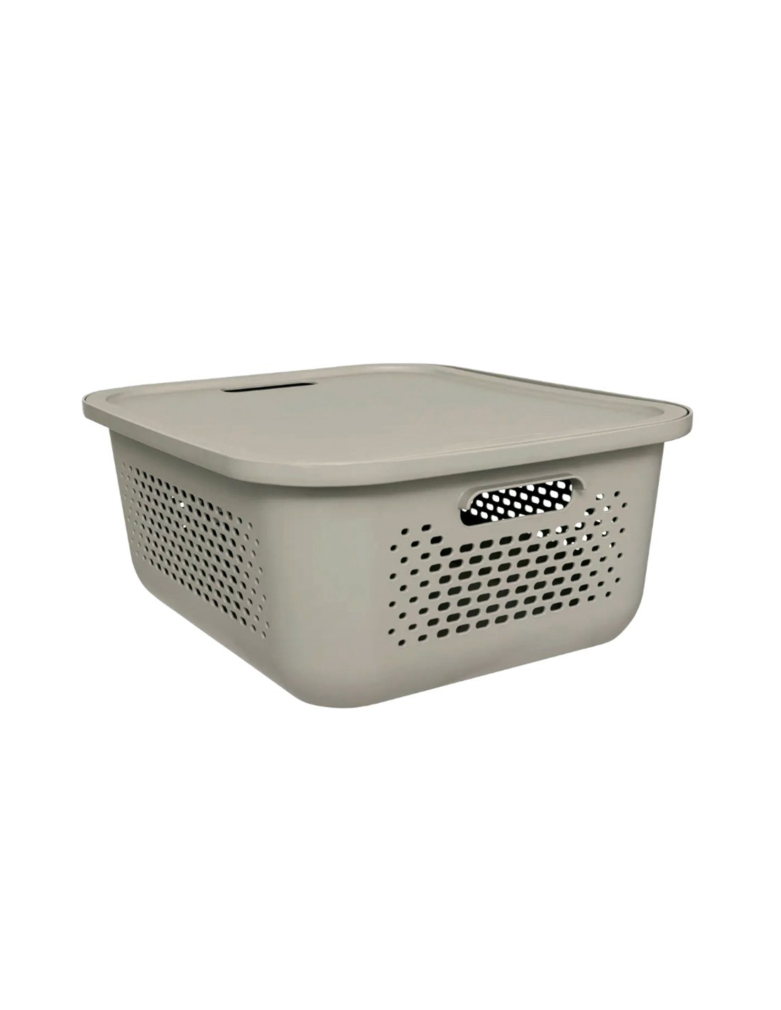 Cestello "Aera" 13,9L con coperchio, dimensioni L. 38 x l. 32,7 x H. 15,4 cm, leggero e pratico, ideale per organizzare casa