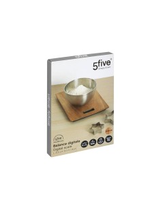 Bilancia cucina digitale 5 kg Harmony, L. 21,5 x l. 15 x h. 2 cm, compatta e precisa per ogni cucina