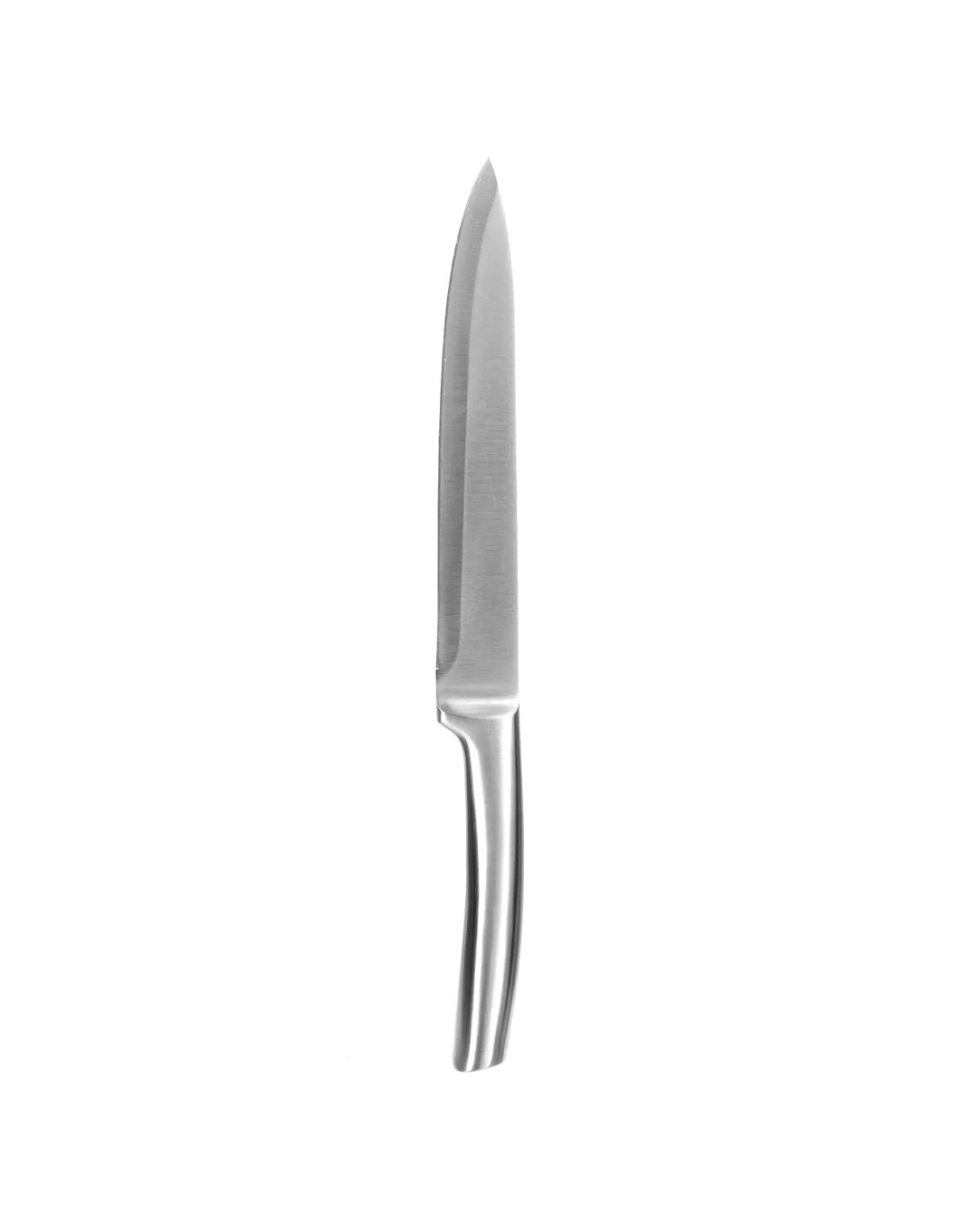 Blocco Coltelli Silver Precision 5 Pezzi con Supporto in Legno di Acacia – H. 22 x L. 10 cm