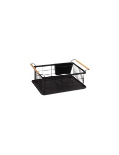 Scolapiatti e Posate in Metallo 46,5x32x19,4 cm, Porta Posate e Scolapiatti Cucina, Organizzatore Utensili da Cucina