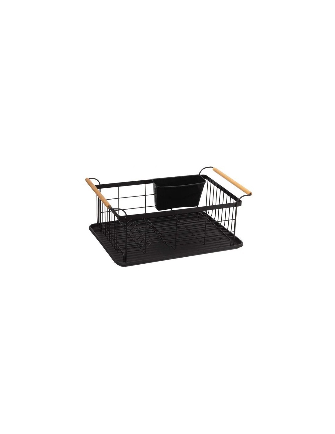 Scolapiatti e Posate in Metallo 46,5x32x19,4 cm, Porta Posate e Scolapiatti Cucina, Organizzatore Utensili da Cucina