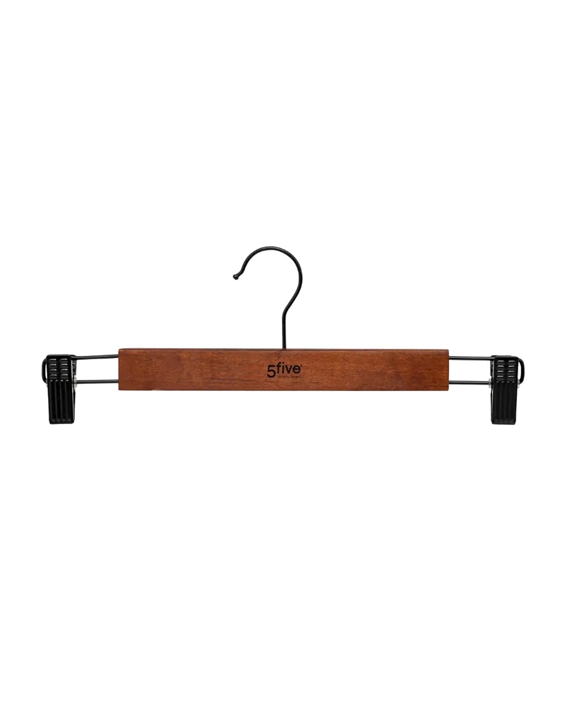 Set 2 Appendini in Legno Scuro con Fermagli 5Five