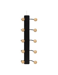 Appendiabiti da muro 10 posti, dimensioni L. 44 x l. 14 x h. 7,5 cm, compatto e salvaspazio, peso 0,5 kg 2