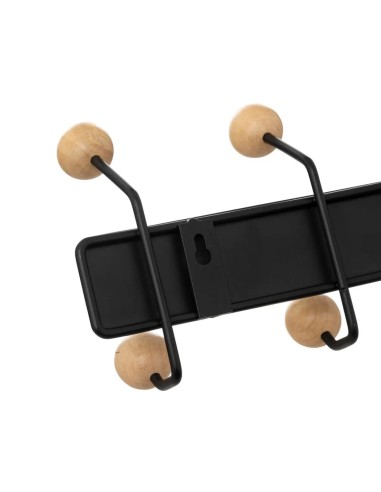 Appendiabiti da muro 10 posti, dimensioni L. 44 x l. 14 x h. 7,5 cm, compatto e salvaspazio, peso 0,5 kg