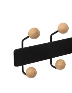 Appendiabiti da muro 10 posti, dimensioni L. 44 x l. 14 x h. 7,5 cm, compatto e salvaspazio, peso 0,5 kg