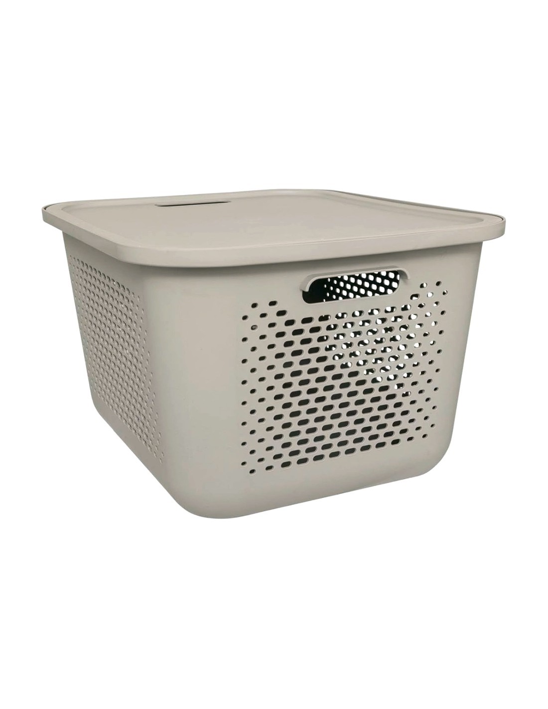 Cesto di copertura 5five 28L in lino color sabbia, dimensioni L. 38,2 x P. 32,7 x H. 22,8 cm, leggero, elegante, pratico