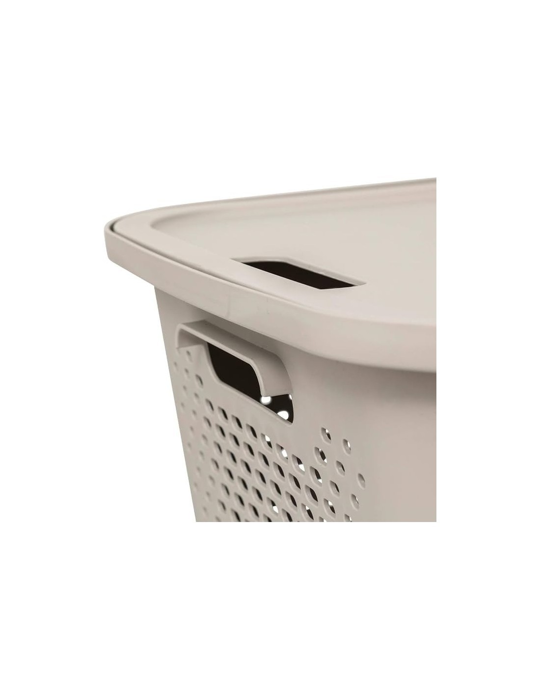 Cesto di copertura 5five 28L in lino color sabbia, dimensioni L. 38,2 x P. 32,7 x H. 22,8 cm, leggero, elegante, pratico