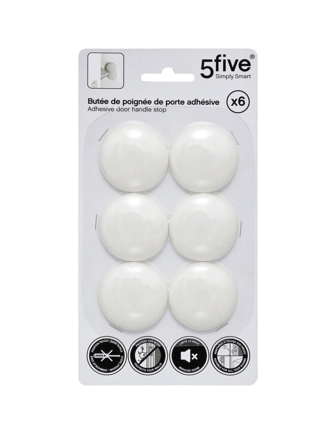 Confezione da 6 Paracolpi per Maniglie, Protezione per Mobili e Superfici