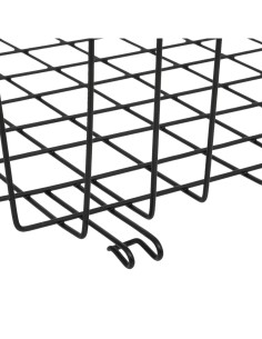 Cestino Portaoggetti Nero 51,5x30x11,5 cm, Cestino Organizzatore, Portaoggetti per Casa, Contenitore Nero