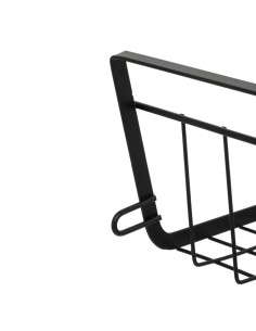Cestino Portaoggetti Nero 51,5x30x11,5 cm, Cestino Organizzatore, Portaoggetti per Casa, Contenitore Nero