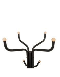 Appendiabiti , 11 posti, altezza 176 cm, colore nero, pratico e funzionale per ingresso e camere 2