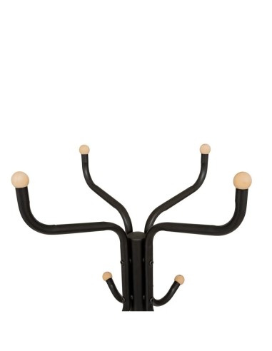 Appendiabiti , 11 posti, altezza 176 cm, colore nero, pratico e funzionale per ingresso e camere