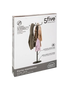 Appendiabiti , 11 posti, altezza 176 cm, colore nero, pratico e funzionale per ingresso e camere