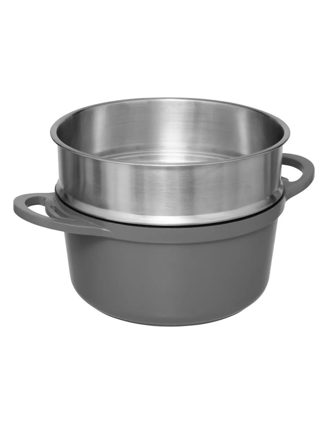 Vaporiera D24cm Alluminio Pressato Grigio | Shop in Casa